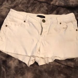 White Jean Shorts